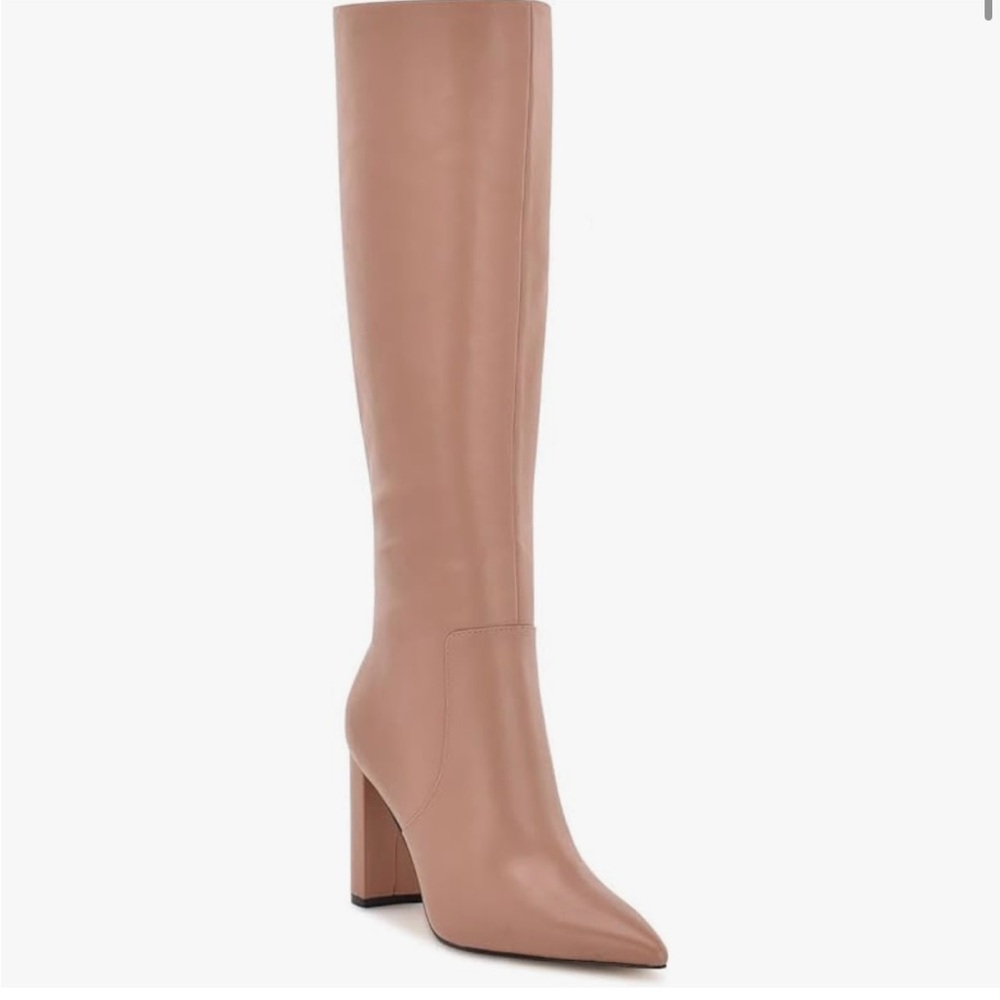 Tan Knee-High Women's Heel Boots